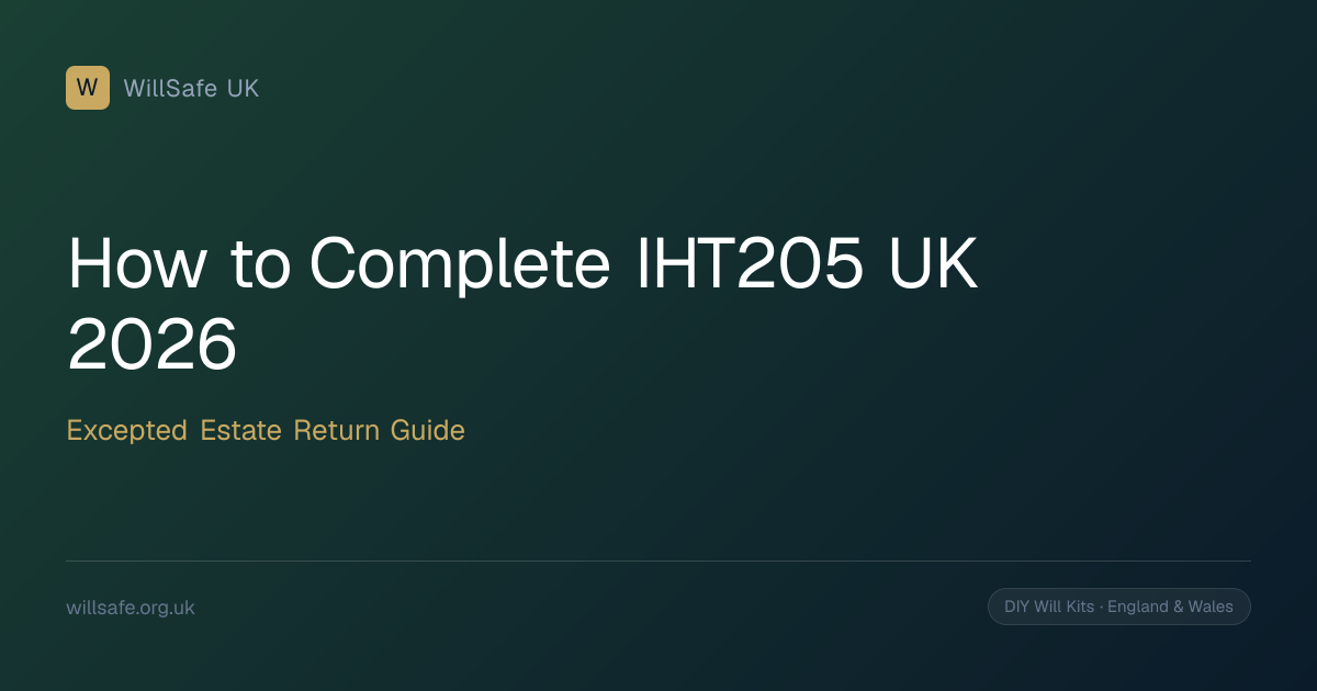 IHT205 Form UK: When to Use It and How to Complete It