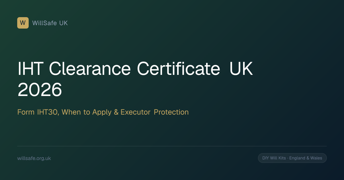 IHT Clearance Certificate UK