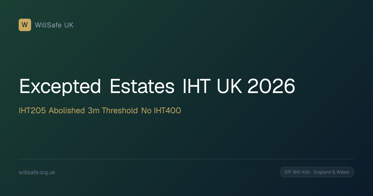 Excepted Estates IHT UK (2026): When You Don't Need to File an IHT400