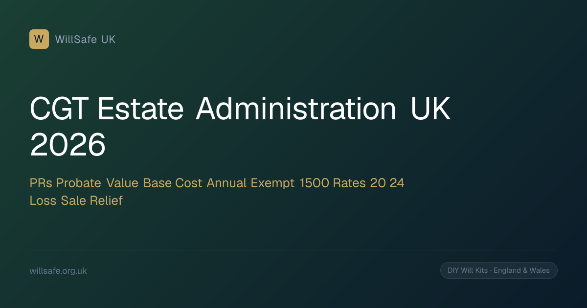 Capital Gains Tax During Estate Administration UK (2026): When PRs Pay ...