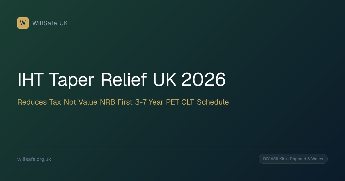 IHT Taper Relief UK (2026): How Inheritance Tax Reduces on Gifts Made 3 ...